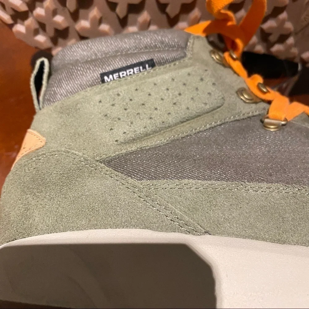 Men's Merrell Ashford Chukka Size 13 Orange/Green EUC